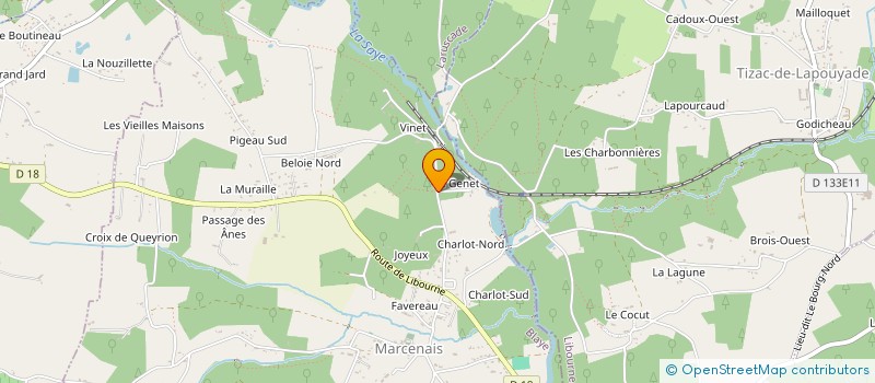 localisation de l'entreprise MONSIEUR EMMANUEL HEMERIT  MARCENAIS