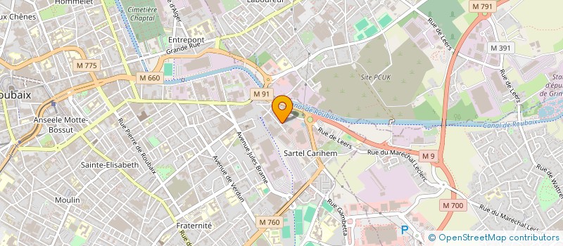 localisation de l'entreprise MONSIEUR EMMANUEL HUE  ROUBAIX