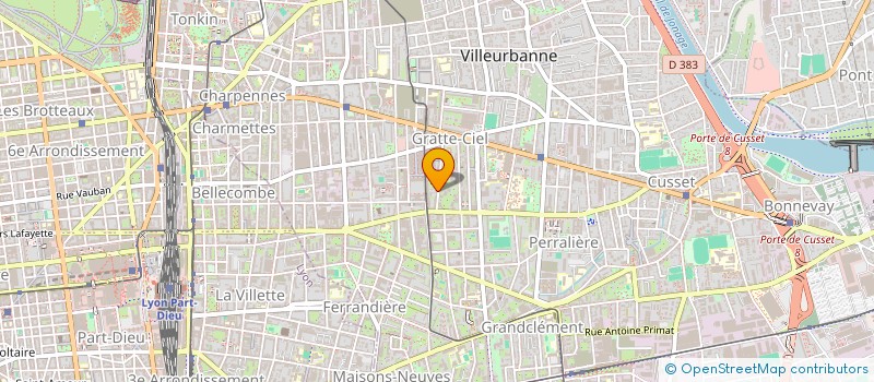 localisation de l'entreprise MONSIEUR EMMANUEL HUGUES  VILLEURBANNE