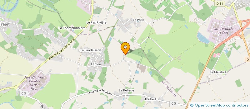 localisation de l'entreprise MONSIEUR EMMANUEL JULIER  LA CHEVROLIERE