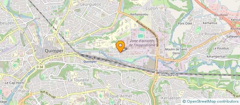 localisation de l'entreprise MONSIEUR EMMANUEL KWEKU ANKAH  QUIMPER