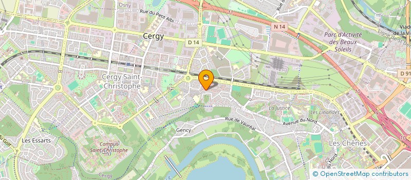 localisation de l'entreprise MONSIEUR EMMANUEL LACHENAY  CERGY