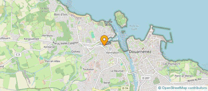 localisation de l'entreprise MONSIEUR EMMANUEL LANDREIN à DOUARNENEZ