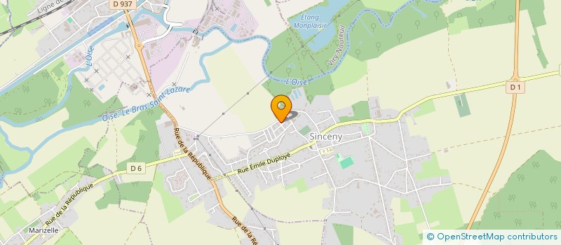 localisation de l'entreprise MONSIEUR EMMANUEL LEMAIGRE  SINCENY