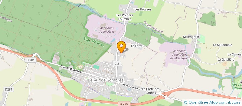 localisation de l'entreprise MONSIEUR EMMANUEL LEMESLE  OMBREE D'ANJOU