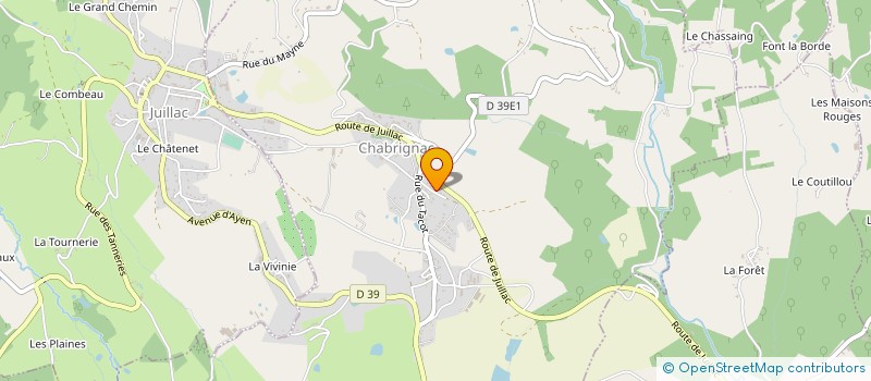 localisation de l'entreprise MONSIEUR EMMANUEL LESUEUR  CHABRIGNAC