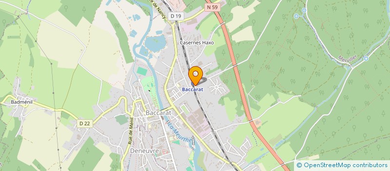 localisation de l'entreprise MONSIEUR EMMANUEL LETERRIER  BACCARAT