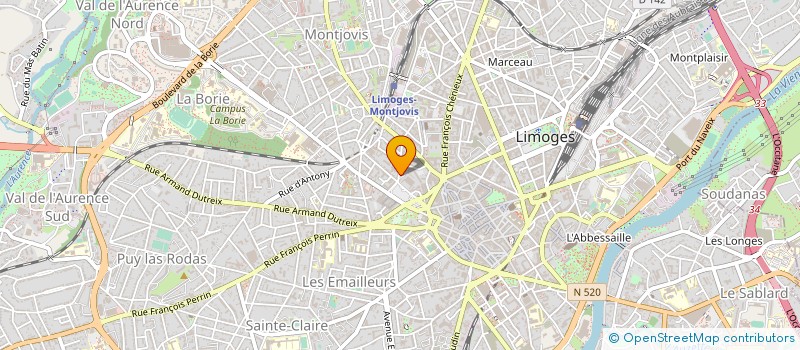 localisation de l'entreprise MONSIEUR EMMANUEL MADIOT à LIMOGES