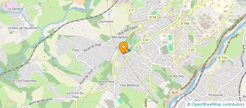 localisation de l'entreprise MONSIEUR EMMANUEL MARTIN  ISLE