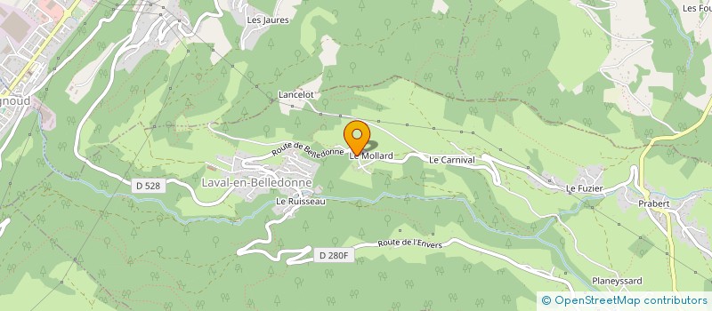 localisation de l'entreprise MONSIEUR EMMANUEL MICHELLAND  LAVAL-EN-BELLEDONNE