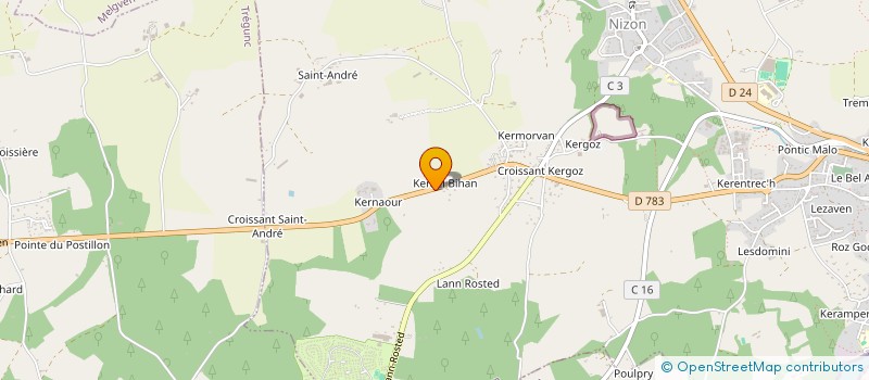 localisation de l'entreprise MONSIEUR EMMANUEL NZENGU  PONT-AVEN