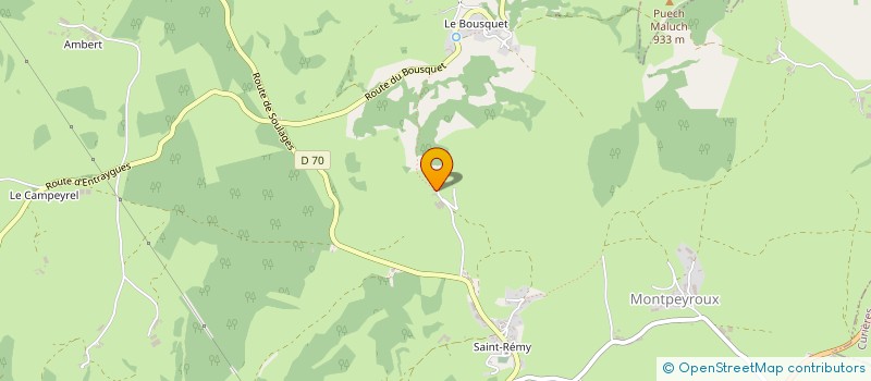 localisation de l'entreprise MONSIEUR EMMANUEL ORSAL  MONTPEYROUX