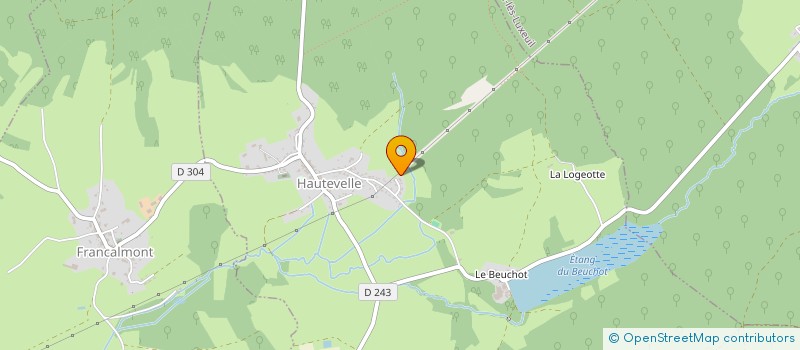 localisation de l'entreprise MONSIEUR EMMANUEL PARISOT  HAUTEVELLE