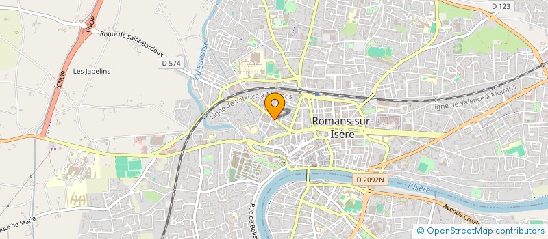 localisation de l'entreprise MONSIEUR EMMANUEL PELOUX  ROMANS-SUR-ISERE