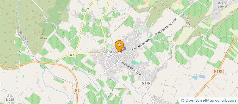 localisation de l'entreprise MONSIEUR EMMANUEL PELTYN  MONTBAZIN