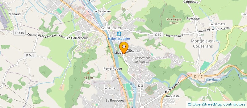 localisation de l'entreprise MONSIEUR EMMANUEL PEYRE à SAINT-LIZIER