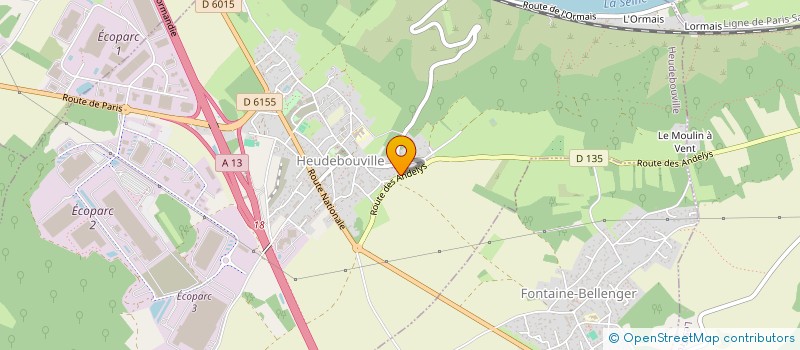 localisation de l'entreprise MONSIEUR EMMANUEL PEYRE  HEUDEBOUVILLE