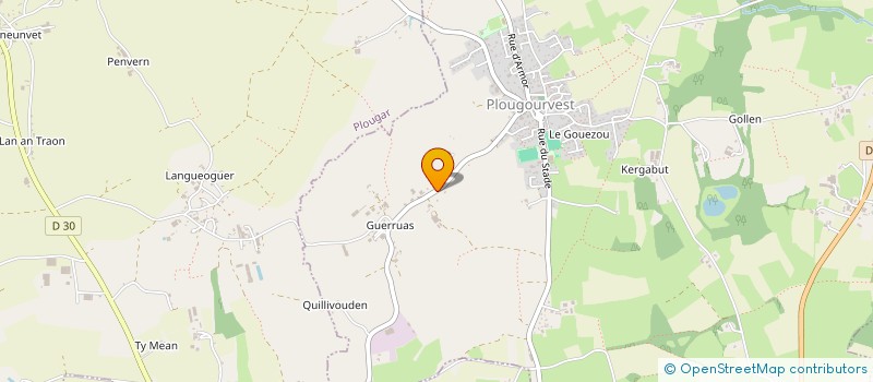 localisation de l'entreprise MONSIEUR EMMANUEL PICART  PLOUGOURVEST