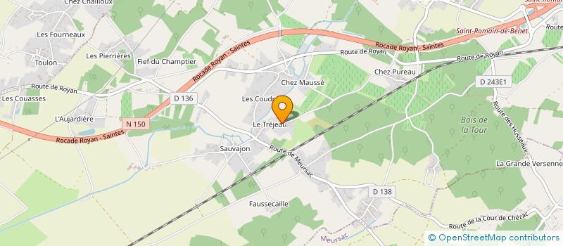 localisation de l'entreprise MONSIEUR EMMANUEL RENOULEAU  SAINT-ROMAIN-DE-BENET