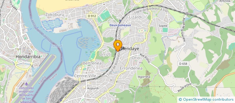 localisation de l'entreprise MONSIEUR EMMANUEL RIOBE  HENDAYE