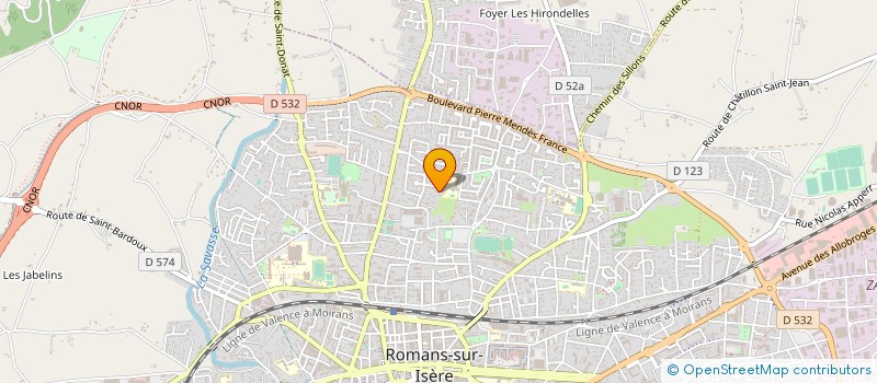 localisation de l'entreprise MONSIEUR EMMANUEL RIVOIRE à ROMANS-SUR-ISERE