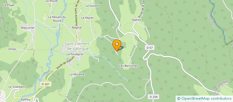 localisation de l'entreprise MONSIEUR EMMANUEL ROUX  SAINT-CLEMENT-DE-VALORGUE