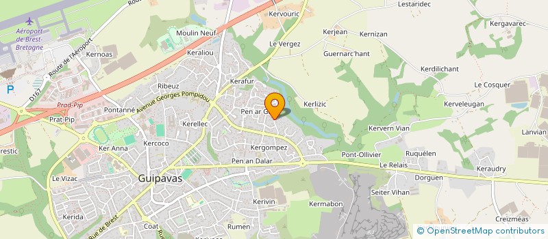 localisation de l'entreprise MONSIEUR EMMANUEL SAUZAIRE  GUIPAVAS