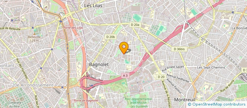 localisation de l'entreprise MONSIEUR EMMANUEL TENIERE-FAUVET à BAGNOLET