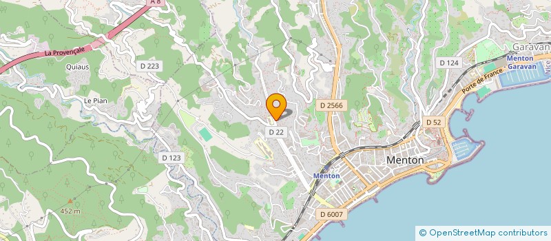 localisation de l'entreprise MONSIEUR EMMANUEL THEPAUT  MENTON