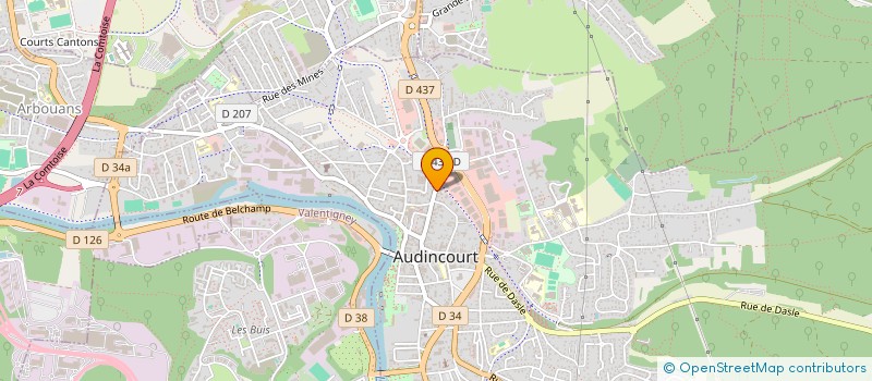 localisation de l'entreprise MONSIEUR EMMANUEL VUILLEMIN  AUDINCOURT