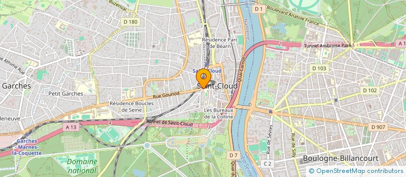 localisation de l'entreprise MONSIEUR EMMANUEL YVAN DAAKPEVI AUBE à SAINT-CLOUD