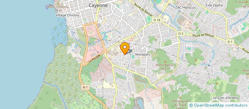 localisation de l'entreprise MONSIEUR ENORD JOSEPH  CAYENNE