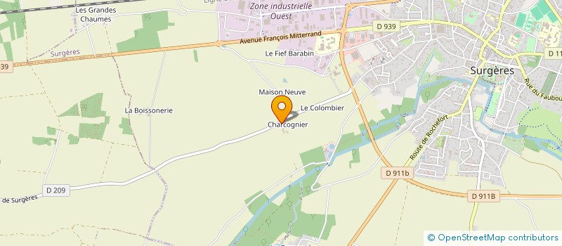 localisation de l'entreprise MONSIEUR ENZO BOURY  SURGERES