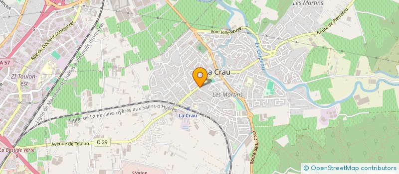 localisation de l'entreprise MONSIEUR ENZO DAVID  LA CRAU