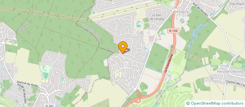 localisation de l'entreprise MONSIEUR ENZO LE RIBAULT BERETTI  LESIGNY