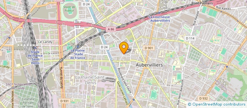 localisation de l'entreprise MONSIEUR ERIBERT BORDEY à AUBERVILLIERS