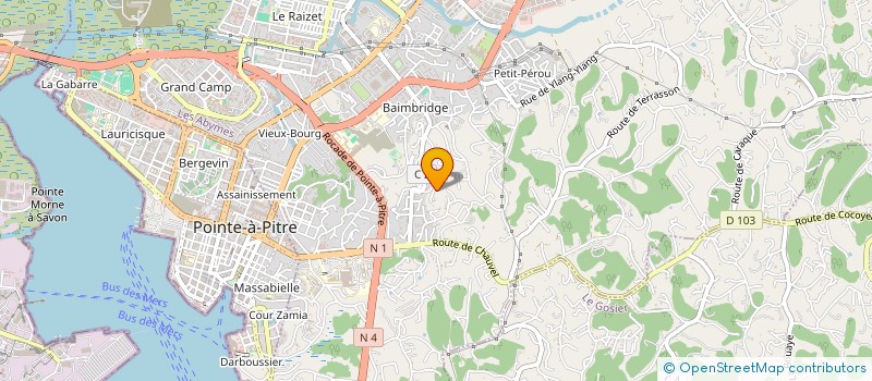 localisation de l'entreprise MONSIEUR ERIC AIME PEROUMALNAIK à LES ABYMES