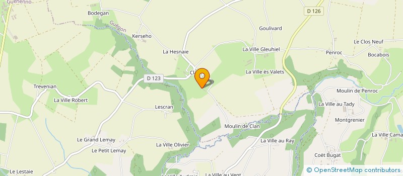 localisation de l'entreprise MONSIEUR ERIC ALLAIN  GUEGON