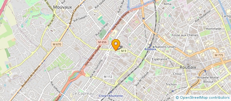 localisation de l'entreprise MONSIEUR ERIC ALLINDRE à TOURCOING