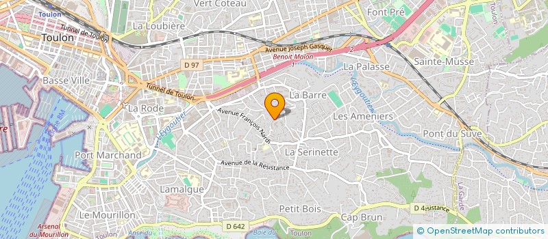 localisation de l'entreprise MONSIEUR ERIC AUDES  TOULON