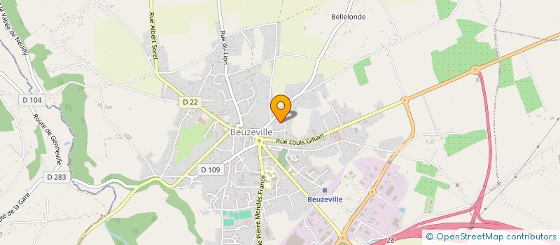 localisation de l'entreprise MONSIEUR ERIC AUGER  BEUZEVILLE