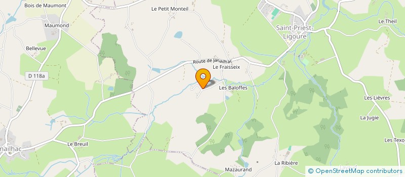 localisation de l'entreprise MONSIEUR ERIC AUGUSTE à SAINT-PRIEST-LIGOURE