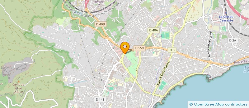 localisation de l'entreprise MONSIEUR ERIC AUJARD-CATOT à LA CIOTAT