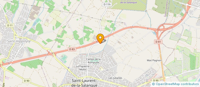 localisation de l'entreprise MONSIEUR ERIC AUVINET à SAINT-LAURENT-DE-LA-SALANQUE