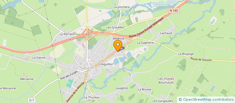 localisation de l'entreprise MONSIEUR ERIC BAILLEUX  GOUZON
