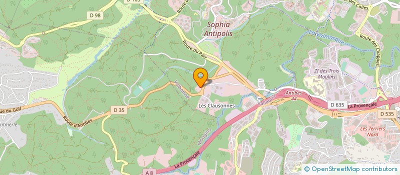 localisation de l'entreprise MONSIEUR ERIC BALDELLI à VALBONNE