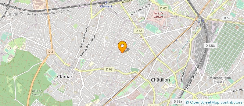 localisation de l'entreprise MONSIEUR ERIC BALLEYDIER  CHATILLON