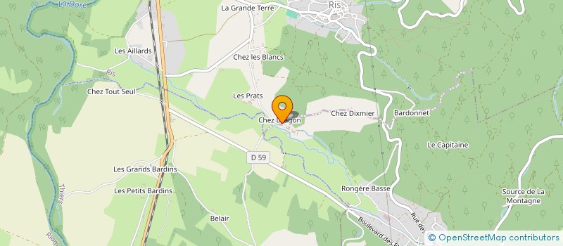 localisation de l'entreprise MONSIEUR ERIC BECHON  LACHAUX