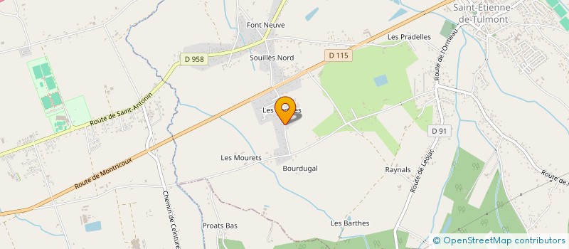 localisation de l'entreprise MONSIEUR ERIC BEDENES  SAINT-ETIENNE-DE-TULMONT