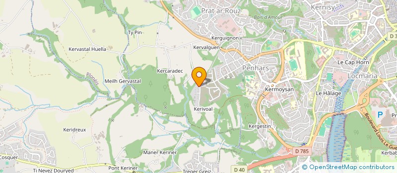 localisation de l'entreprise MONSIEUR ERIC BELAUD à QUIMPER